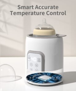 Bottle Warmer, GROWNSY 8-in-1 Fast Baby Milk Warmer with Timer for Breastmilk or Formula, Accurate Temperature Control, with Defrost, Sterili-zing, Keep, Heat Baby Food Jars Function Gray 30 7114TDU9FuL