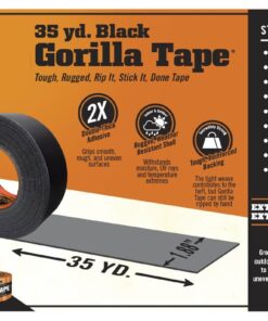 Alternative view of Gorilla Black Duct Tape, 1.88" x 35 yd, Black, (Pack of 1) 1 Pack