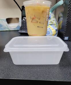 PrepNaturals 50 Pack Meal Prep Containers - 50 Pack of 25 Oz 100% BPA-free Plastic Food Storage Containers with Lids - Reusable Plastic Containers with Lids - Dishwasher Safe Lunch Containers Rectangular 31 71151y2fETL