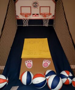 Pop-A-Shot - Home Dual Shot | Arcade Basketball Fun at Home | Infrared Sensor Scoring | 16 Game Modes | 7 Balls | Foldable Storage | for All Players Blue and White 46 71154kEEUHL