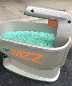Scotts Wizz Spreader for Grass Seed, Fertilizer, Salt and Ice Melt, Handheld Spreader Holds up to 2,500 sq. ft. of Product 1 Pack 43 7115exjOHL 1