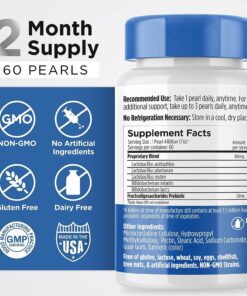 Earth's Pearl Probiotic Pearls for Women and Men - Kids Probiotic with Prebiotic Fiber - Daily Probiotic for Women and Men - 60-Day Supply of Prebiotics and Probiotics for Women and Men Probiotic 2 Month Supply 28 7115fcMX9wL