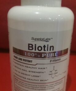 Superior Labs – Best Natural Biotin NonGMO Supplement – for Luscious Longer Hair and Lashes – Stronger Nails – Healthy Skin – Energy Booster – Healthy Weight - 5000 mcg, 120 Vegetable Caps 22 7115lDdDKdL