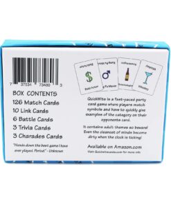Quickwits - Fun Party Card Game for 3 to 8 Players - Social Tabletop Game - Group Game Nights - Great for Office & House Parties - Play with Relatives & Friends - Hilarious NSFW Grown Up Themes Blue 7 7115pQeSUYL