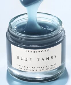HERBIVORE Blue Tansy BHA & Enzyme Pore Refining Mask - Naturally Clarifies Acne, Blemishes & Redness, Vegan & Cruelty-Free, 60 mL / 2.02 oz 19 7116SACdaiL