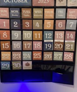 Godery Boho Calendar Pocket Chart for Classroom Cards Add-On School Supplies Teacher Decorations Bulletin Board Pre-K to 6th Grade, Black-1 Boho Black-1 20 7117CWeTr6L