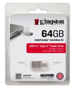 Kingston Digital 64GB Data Traveler Micro Duo USB 3C Flash Drive (DTDUO3C/64GB) 23 7117GnoTN8L