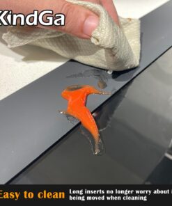 Silicone Stove Counter Gap Cover 21" by Kindga, Easy Clean Gap Filler Sealing Spills Between Kitchen Counter, Appliances,Stovetop, Oven, Washing Machine, Washer, Dryer Set of 2 (Black) 21" Black 29 7117MQU3VHL