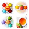 3PCS ALASOU Pop up Suction Cup Spinner Toys for Baby Christmas Stocking Stuffers Gifts|Novelty Spinning Tops Bath Toys for Kids Ages 1-3|Sensory Toys for Toddlers 1-3 Year Old Boy Birthday Gift Carrot