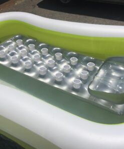 Intex 56483EP Inflatable 8.5' x 5.75' Swim Center Family Pool for 2-3 Kids, Backyard Splash Pool for Children 6+ Years Old, 198-Gallons, Blue & White Family Swim Center 58 7118FbNQ5DL 1