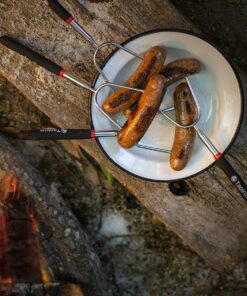 Tapirus Marshmallow Roasting Sticks | Set of 4 Extra Long Retractable Campfire Sticks | Protect Kids with Insulated Handles | Extendable Smore & Hot Dog Skewers | Heavy Duty Metal Camping Accessory 41 7118GIJcXDS