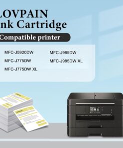 LC20E Super High Yield Ink Cartridges(4-Pack,) - Lvan Compatible LC20E Black Cyan Magenta Yellow Ink Cartridge Set Replacement for Brother LC20E MFC-J5920DW MFC-J985DW MFC-J985DWXL MFC-J775DW Printer 9 7119 2qsBsL