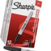 SHARPIE Fine Point Permanent Markers, 24 Markers (2 X Box's of 12), Black (30051) 15 7119CltTXNL