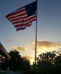 American Flag 5x8-100% Made in USA Using Tough, Long Lasting Nylon Built for Outdoor Use, UV Protected and Featuring Embroidered Stars and Sewn Stripes Plus Superior Quadruple Stitching on Fly End 25 7119U1oKdSL