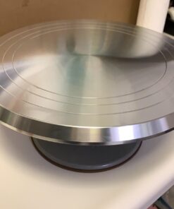 Cake Stand Revolving Cake Turntable - TangChu Heavy Duty Aluminium 12 Inch Cake Decorating Supplies with 1 Icing Spatula and 2 Comb Icing Smoother, Cake Decorating Kit, Rotating Display Stand 28 711AS5k 8L