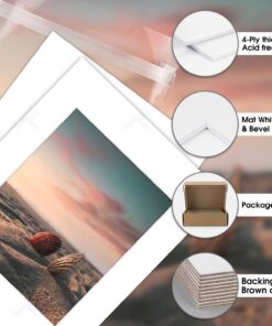 Golden State Art, Acid Free, Pack of 25, 11x14 White Picture Mats Mattes with White Core Bevel Cut for 8x10 Photo + Backing + Bags 11x14 (25 Pack) 21 711BQB6hyL