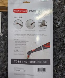 Rubbermaid Reveal Cordless Battery Power Scrubber, Gray/Red, Multi-Purpose Scrub Brush Cleaner for Grout/Tile/Bathroom/Shower/Bathtub, Water Resistant, Lightweight, Ergonomic Grip (1839685) 54 711Bdl4eLxL
