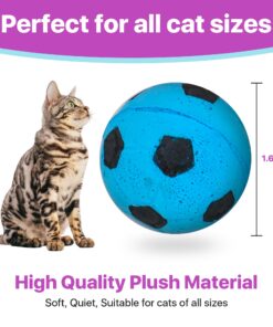 Alternative view of SPOT by Ethical Products - Sponge Soccer Balls Cat Toy, 4-Pack Interactive Cat toys Chasing Hunting Stimulating Cat toys For Indoor Cats Best Sellers, Small Green, Pink, Blue, Yellow, Black