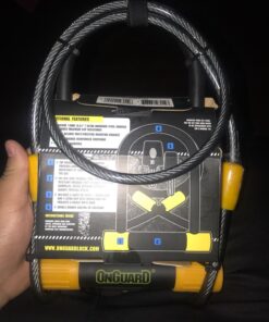 OnGuard Bulldog DT U-Lock with 4-Foot Cinch Loop Cable (Black, 4.53 x 9.06-Inch) 4.53 x 9.06 - Inch 14 711DXy16SWL