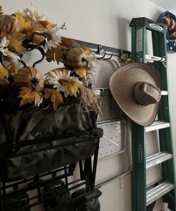 Rubbermaid FastTrack Wall Mounted Storage and Organization System Rail for Home and Garage, Horizontal 48", Holds up to 1,750 pounds, Black, Perfect for Yard Tools/Sports Equipment/Ladders 48" Rail 50 711Ezdwm7mL