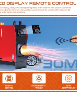 GEARZAAR Diesel Heater 8KW 12V/24V, Parking Heater with Remote Control and LCD Display, Air Heater Fast Heating with Muffle Silencer for Campers RV Truck Boat Bus Car Trailer Garage Home Tent 14 711FAaDZIQL