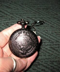 Realpoo Black Hollow Men's Pocket Watch, Roman Digital Scale Men's Quartz Pocket Watches, Quartz Pocket Watch with Chain for Men-Black 33 711FJM3lWRL