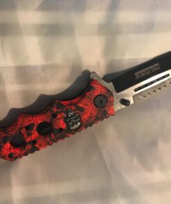 Tac Force Assisted Opening Rescue Glass Breaker Bright Red Skull Design Hunting Camping Tatical Pocket Knife 49 711FtD4iw5L