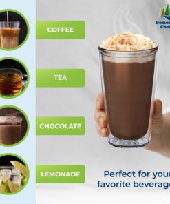 Insulated Drinking Glasses 16oz 4-pack - Made in USA Great for Iced Coffee & Hot Drinks, Clear Double Wall Plastic Tumbler Cups, Microwave, Freezer & Top Rack Dishwasher Safe Reusable Cups Clear - 16 oz 16.0 ounces 22 711Fxsv9tkL 4