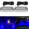 Kqiang Waterproof Marine Boat Light Stainless Steel 27 LEDs Blue Underwater Pontoon Marine Boat Transom Lights Pack of 2(Blue) 7 711HjxkpG9L