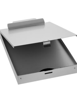 Amazon Basics Metal Clipboard with 2 Compartments and Interior 250 Sheet Paper Storage, 14.09 x 9.21 x 2.6 Inches, letter size, Silver 30 711ILXUtwIL