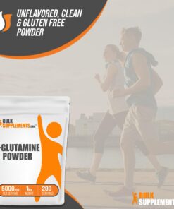 BULKSUPPLEMENTS.COM L-Glutamine Powder - Glutamine Supplement, L Glutamine 5000mg, L Glutamine Powder - Gut Health & Recovery, Unflavored & Gluten Free, 5000mg (5g) per Serving, 1kg (2.2 lbs) 2.2 Pound (Pack of 1) 23 711ItEI7dzL