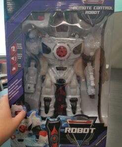 WolVolk 10 Channel Remote Control Robot Police Toy with Flashing Lights and Sounds, Great Action Toy for Boys 36 711JQQUGZ5L