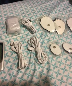 Ohuhu Tens Unit Muscle Stimulator: 24 Modes Rechargeable Tens Stimulator Machine - 16 Pads Electric EMS Unit Massager Acupoint Map Included for Back Shoulder Legs Pain Relief Christmas Gift - Silver 34 711JS4ExfQL