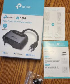 Kasa Outdoor Smart Plug, Smart Home Wi-Fi Outlet with 2 Sockets, IP64 Weather Resistance, Compatible with Alexa, Google Home & IFTTT, No Hub Required, ETL Certified(EP40), Black 2-Socket 32 711JhBCvfhL