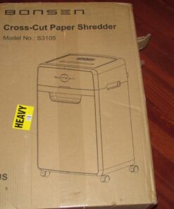 BONSEN Heavy Duty Paper Shredder, 24-Sheet Cross-Cut Shredder, 40-Min Continuous Running Time, Commercial Grade Shredder for Office, 9-Gallon Big Basket, 55dB Super Quiet, P-4 High Security (S3105) 28 711JrS7NhML