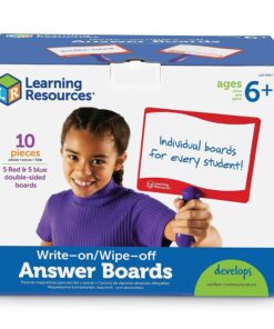 Learning Resources 0647 Write-On/Wipe-Off Answer 10-Set Cards 10 711JssNjOnL