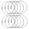 BlueCosto 10x Pure Stainless Steel Strap String Wire Loop for Luggage Tags Keychain Wire Ring Cable 10 Pack 13 711JwSYn7EL