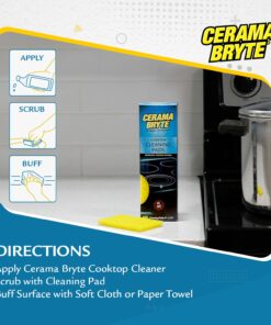 Cerama Bryte 1 x 10 Pack Cleaning Pads Cooktop and Stove Top Cleaner for Glass - Ceramic Surfaces, 10 Count 10 Count (Pack of 1) 12 711K0TmtsL