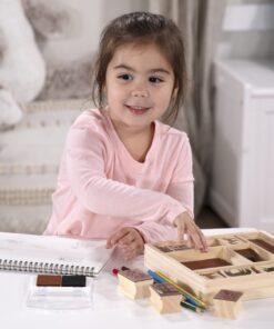 Melissa & Doug Wooden Stamp Activity Set: Horse Stable - 10 Stamps, 5 Colored Pencils, 2-Color Stamp Pad - Horse Stamps With Washable Ink, Horse Gifts For Girls And Boys Ages 4+ 14 711KWxh3EVL