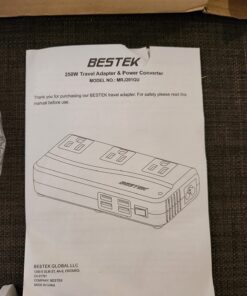 BESTEK Universal Travel Adapter 100-220V to 110V Voltage Converter 250W with 6A 4-Port USB Charging 3 AC Sockets and EU/UK/AU/US/India Worldwide Plug Adapter (White) 01 EU Plug White 29 711KhtsHWHL