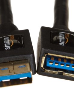 Amazon Basics USB-A 3.0 Extension Cable, 4.8Gbps High-Speed, Male to Female Gold-Plated Connectors, 6.5 Foot, Black 6.5 Feet 1-Pack 17 711KssSgRL