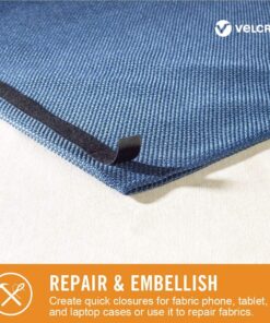 Alternative view of VELCRO Brand Sticky Back for Fabrics | 24" x 3/4" Tape with Adhesive | No Sewing Needed | Cut Strips to Length Permanent Bond to Clothing for Hemming and Closures 24 in x 3/4 in Black