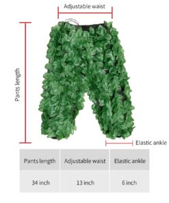 HYOUT Hooded Ghillie Suit Camo Suit Woodland and Forest Design Army Sniper Military 3D Green Leaf Clothing for Jungle Hunting Shooting Airsoft Wildlife Party 10 711M9XLJuaL