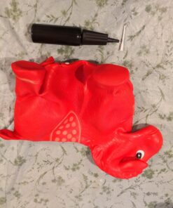 AppleRound Horse Bouncer with Hand Pump, Inflatable Space Hopper, Ride-on Bouncy Horse (Red) Red 33 711O7iC7MgL