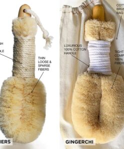 Ginger Chi Dry Brush for Skin, Dry Brushes for Body - Natural Bristle Brush for Dry Brushing Skin (Sisal Dry Brush) 14 711Q1n ToML