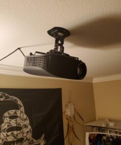 VIVO Universal Adjustable Ceiling Projector Mount for Regular and Mini Projectors, Projection Mount with Extending Arms, Black, MOUNT-VP01B 39 711QFYIJiQL