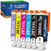 DOUBLE D Compatible 280 281 Ink Cartridge for Canon 280 281 PGI-280XXL CLI-281XXL for PIXMA TS8120 TS8220 TS8320 TS8100 TS8200 TS9300 TS9100 TS9120 (6Pack, 1PGBK, 1BK, 1C, 1M, 1Y, 1PB)