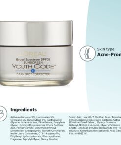Dark Spot Corrector Face Moisturizer with SPF 30 for Even Skin Tone by L’Oreal Paris, Youth Code Anti-Aging Day Cream, Non-greasy, 1.7 oz. 1.7 Ounce (Pack of 1) 20 711Ra49EmL