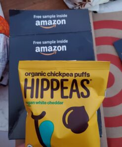 HIPPEAS Organic Chickpea Puffs + Vegan White Cheddar | Vegan, Gluten-Free, Crunchy, Protein Snacks, 1.5 Ounce, 12 Count 1.5 Ounce (Pack of 12) 19 711S Ca0VQL
