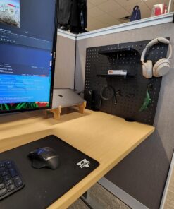 VIVO Steel Clamp-on Desk Pegboard, 24 x 20 inch Privacy Panel, Magnetic Peg Board, Office Accessory Organizer, Above or Below Desk Placement, Black, PP-DK24B 24" 25 711SEITLR5L